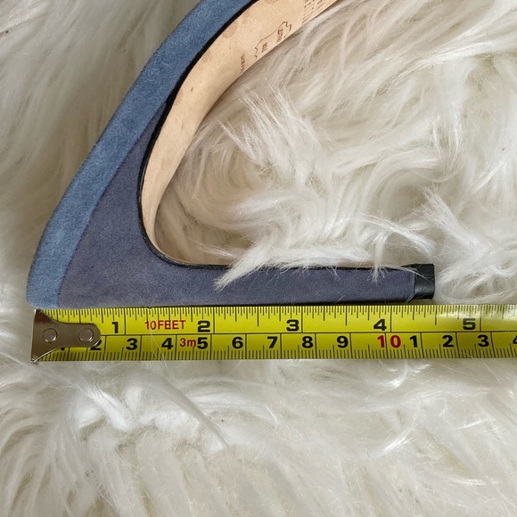 NEW Stuart Weitzman Bow Mule Stilettos Suede Periwinkle - Picture 9 of 9